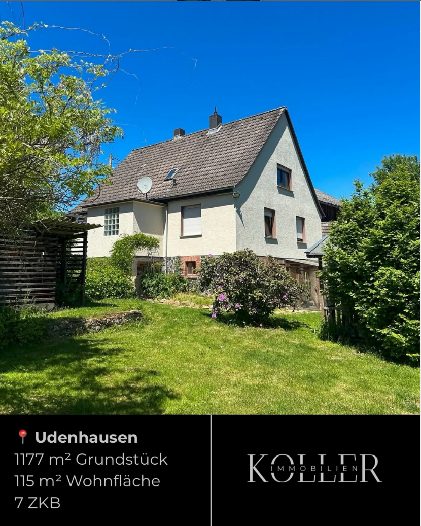 Einfamilienhaus mit Garten und Scheune in Udenhausen · Grebenau