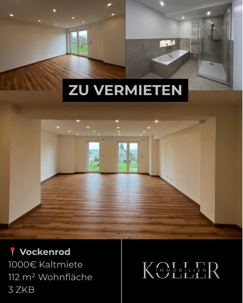 Großzügige modernisierte 3-Zimmer-Wohnung in Vockenrod